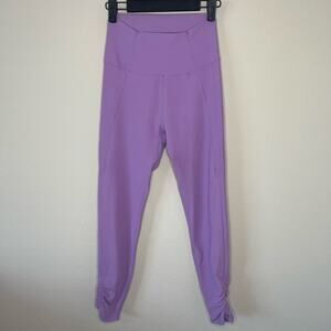 Wilo High Waisted Ribbed Leggings Lavender Purple - Size S